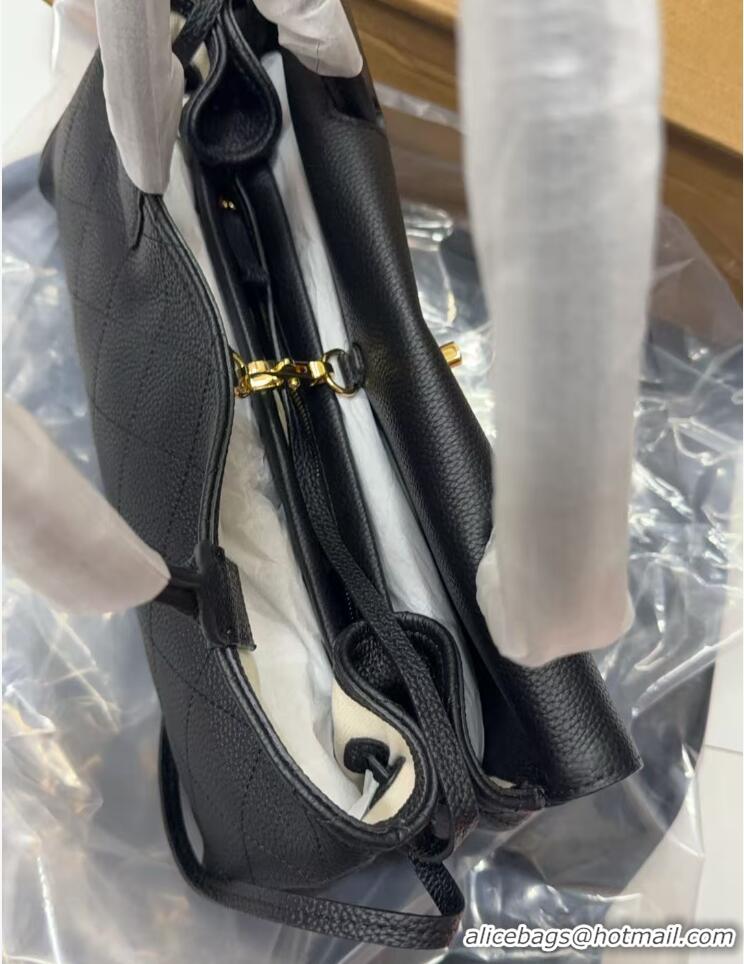 Top Grade Chanel Small Shopping Bag in Grained Calfskin AS6288 Black 2026