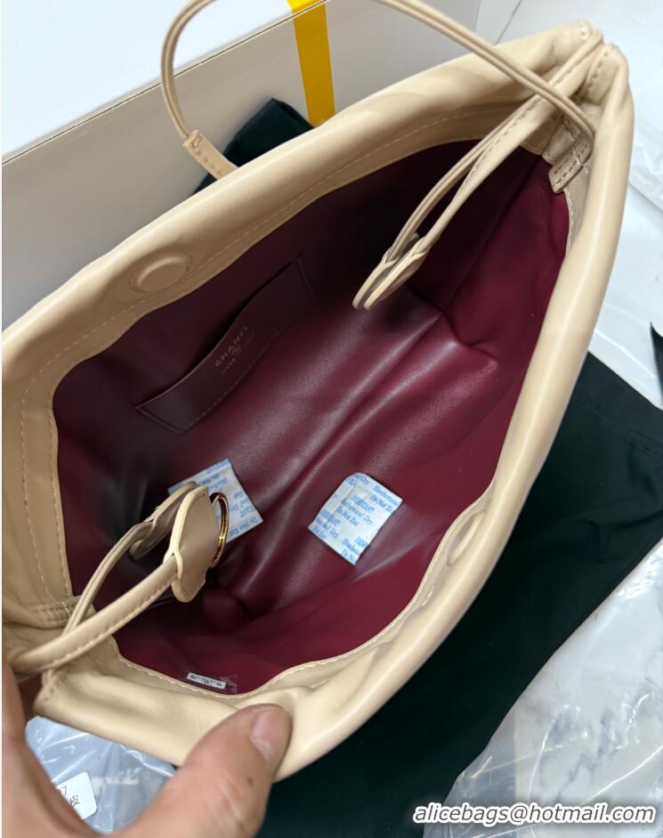 Trendy Design Chanel Lambskin Leather Clutch with Leather Strap AP5227 Beige Apricot 2026