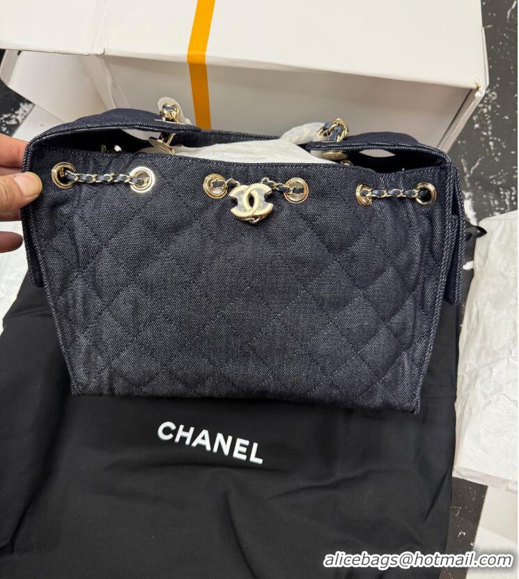 Luxury Cheap Chanel Washed Denim Small Hobo bag AS5293 Dark Blue 2026