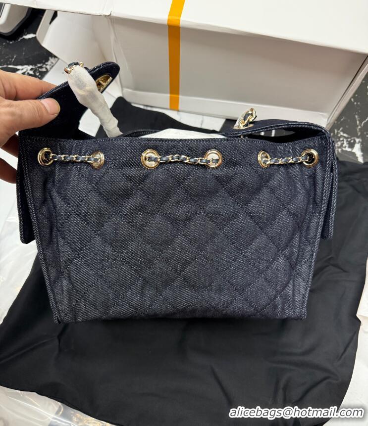 Luxury Cheap Chanel Washed Denim Small Hobo bag AS5293 Dark Blue 2026