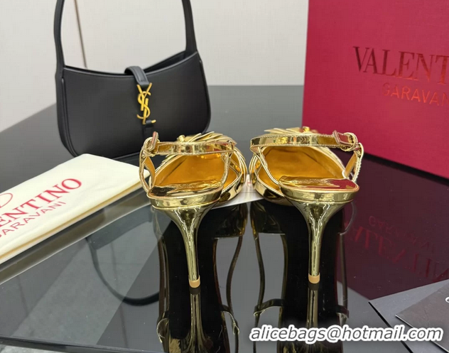 Traditional Discount Valentino Atelier Gold Metallic Leather Rose Edition Slingback Pumps 6060505