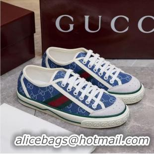 Unique Discount Gucci Tennis 1977 Sneakers In G Logo ‎859219 Denim Blue