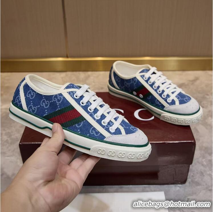 Unique Discount Gucci Tennis 1977 Sneakers In G Logo ‎859219 Denim Blue