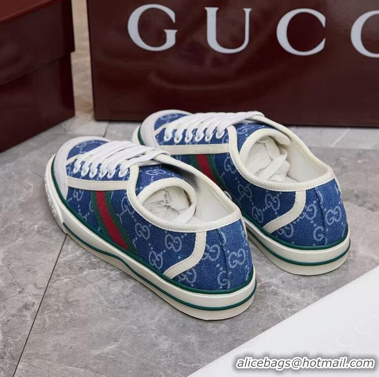 Unique Discount Gucci Tennis 1977 Sneakers In G Logo ‎859219 Denim Blue