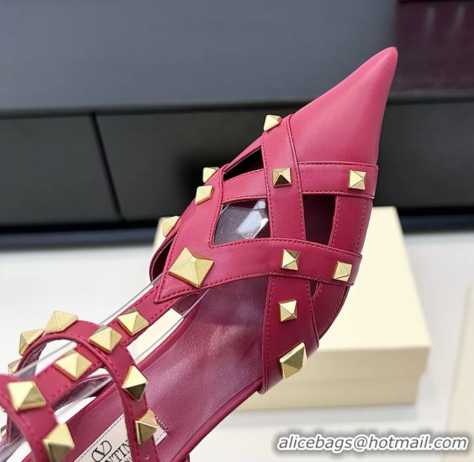 Good Looking Valentino Rockstud Studdy Red Leather Pumps 90MM 6060803
