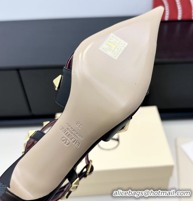 Duplicate Valentino Rockstud Studdy Black Leather Pumps 90MM 6060805