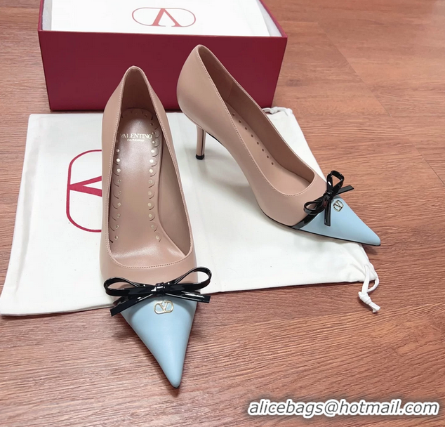 Purchase Valentino Vlogo Bepointy Slingback Pump Pink Blue Patent Leather And Kidskin 85MM 6060902