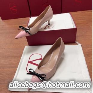 Best Grade Valentino Vlogo Bepointy Slingback Pump Light Pink Patent Leather And Kidskin 45MM 6060903