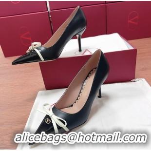 Best Product Valentino Vlogo Bepointy Slingback Pump Black Patent Leather And Kidskin 85MM 6060904