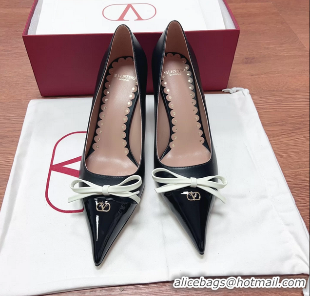 Best Product Valentino Vlogo Bepointy Slingback Pump Black Patent Leather And Kidskin 85MM 6060904