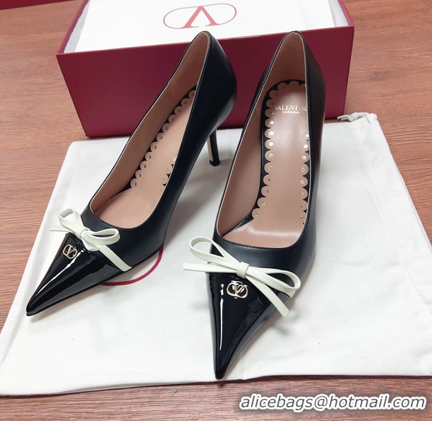 Best Product Valentino Vlogo Bepointy Slingback Pump Black Patent Leather And Kidskin 85MM 6060904