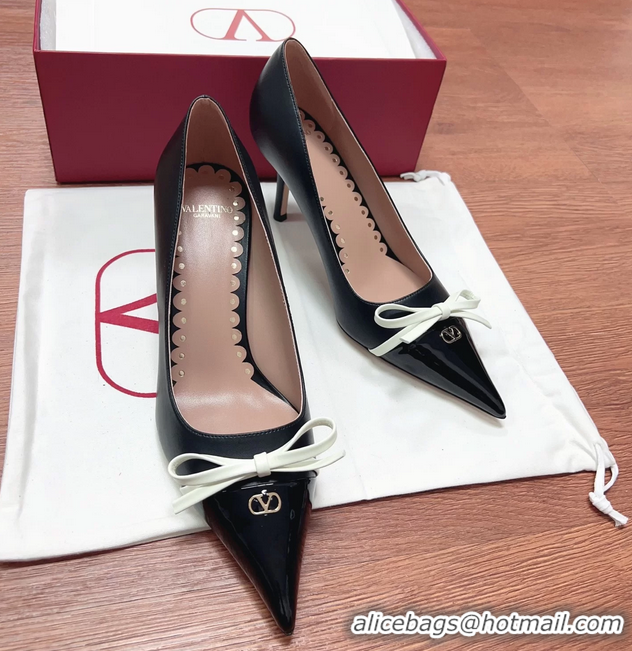 Best Product Valentino Vlogo Bepointy Slingback Pump Black Patent Leather And Kidskin 85MM 6060904