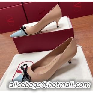 Low Cost Valentino Vlogo Bepointy Slingback Pump Beige Patent Leather And Kidskin 45MM 6060904