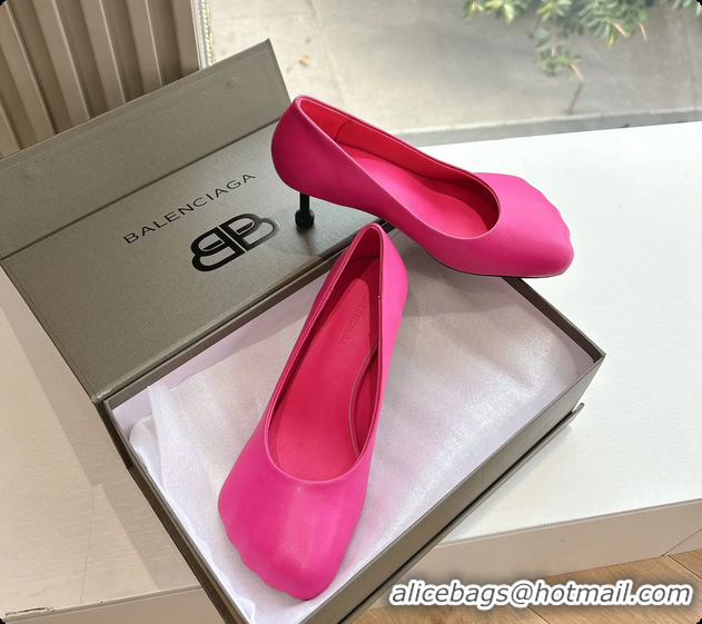 Popular Style BALENCIAGA Fetish Fuchsia Calf Leather Pumps 70MM 6061102
