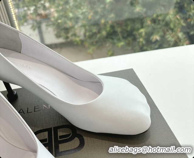 Unique Style BALENCIAGA Fetish White Calf Leather Pumps 70MM 6061102