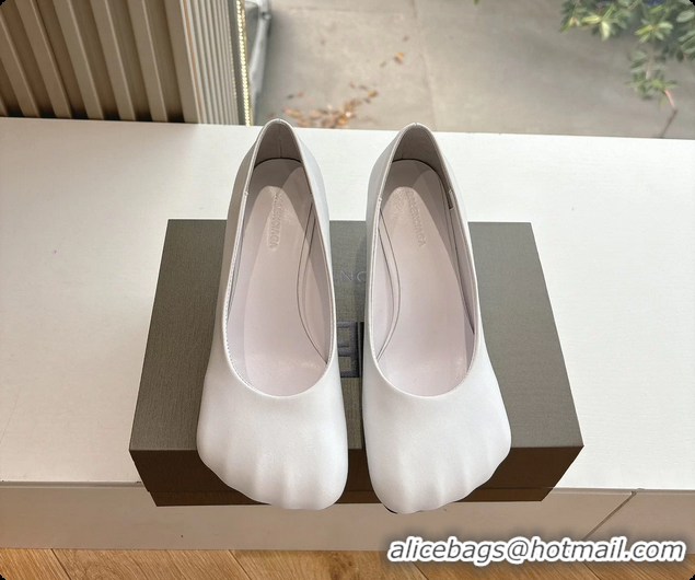 Unique Style BALENCIAGA Fetish White Calf Leather Pumps 70MM 6061102