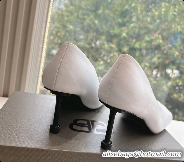 Unique Style BALENCIAGA Fetish White Calf Leather Pumps 70MM 6061102