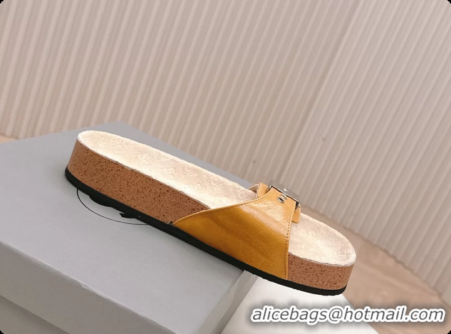  Low Cost Balenciaga Scholl Flat Sandal Brown Glossy Arena Storico Lambskin 6061107