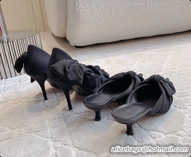 Unique Discount Balenciaga Knife Knot High Heeled Mules Black 40MM 6061111