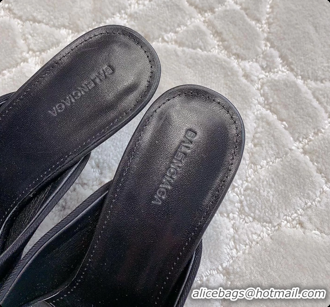 Unique Discount Balenciaga Knife Knot High Heeled Mules Black 40MM 6061111