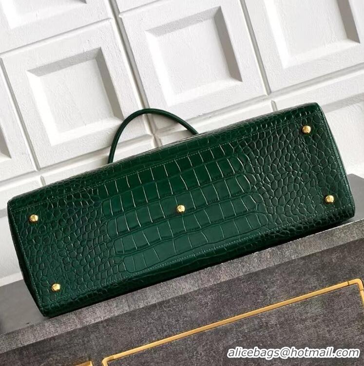 Buy Discount Chanel 26S Cerf Large Shopping Bag Crocodile Embossed Calfskin AS6244 Dark Green/Gold 2026