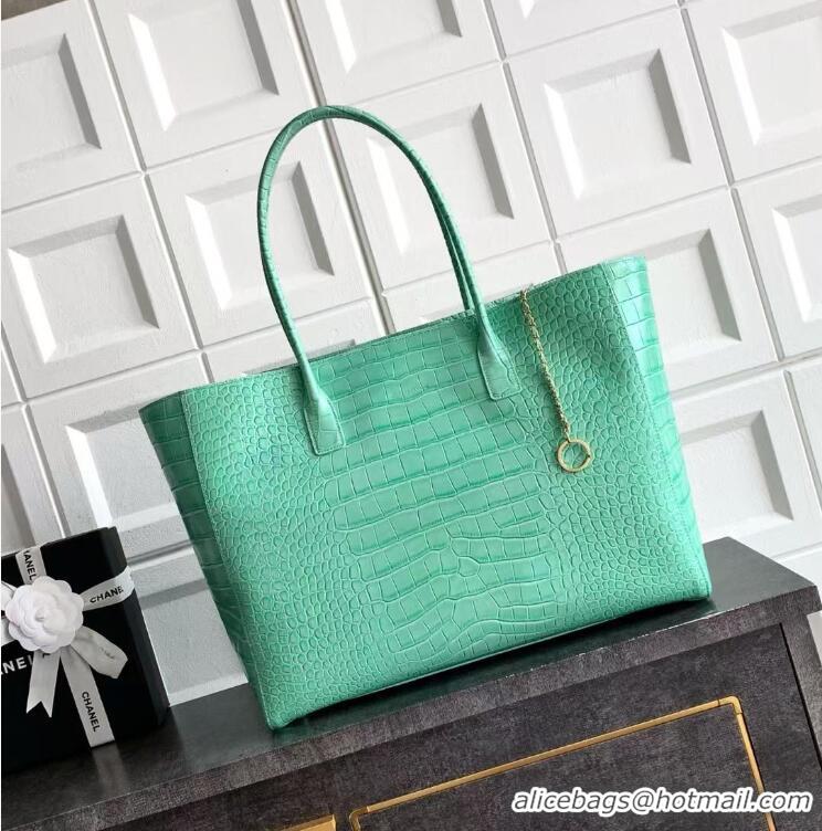 Top Quality Chanel 26S Cerf Large Shopping Bag Crocodile Embossed Calfskin AS6244 Light Green/Gold 2026
