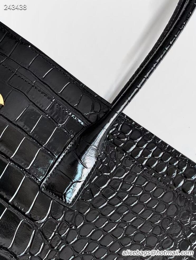 Shop Discount Chanel 26S Cerf Large Shopping Bag Crocodile Embossed Calfskin AS6244 Black/Gold 2026