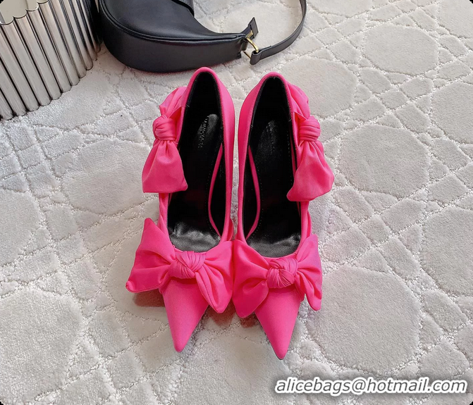 Good Quality Balenciaga Knife Knot High Heeled Pumps Pink 100MM 6061201