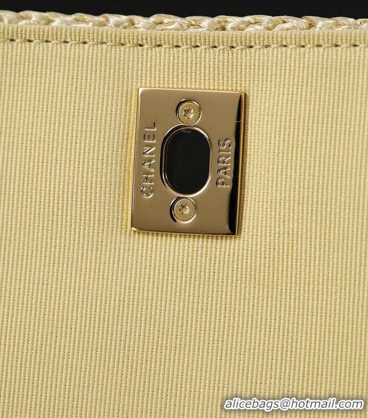 Promotional Chanel Small Coco Beach Small Flap Bag Braided Raffia AS5691 Beige/Gold 2026