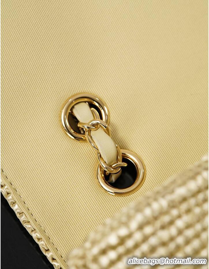 Promotional Chanel Small Coco Beach Small Flap Bag Braided Raffia AS5691 Beige/Gold 2026