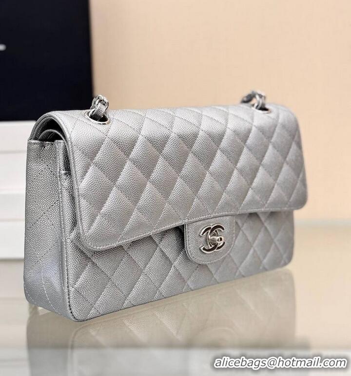 Best Product Chanel Classic Flap Bag Metallic Caviar Leather AS5695 Silver 2026