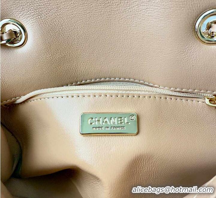 Big Discount Chanel Evening Bag Knit With Pearls AS5691 Gold 2026