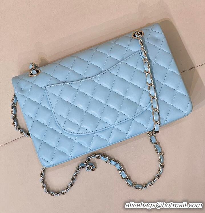 Best Price Chanel Medium Classic Double Flap Bag In Calfskin Leather AS5690 Tiffany Blue/Silver 2026