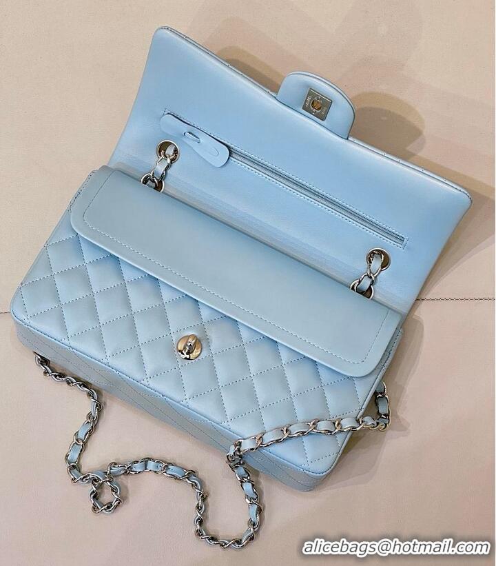 Best Price Chanel Medium Classic Double Flap Bag In Calfskin Leather AS5690 Tiffany Blue/Silver 2026