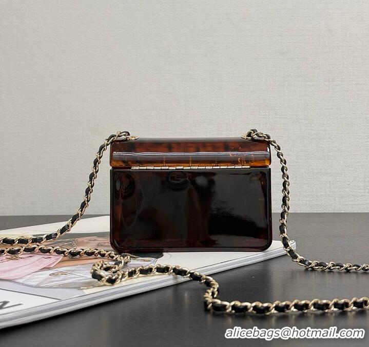 Grade Design Chanel Mini Evening Bag Plexi AS5679 Brown/Black/Gold 2026