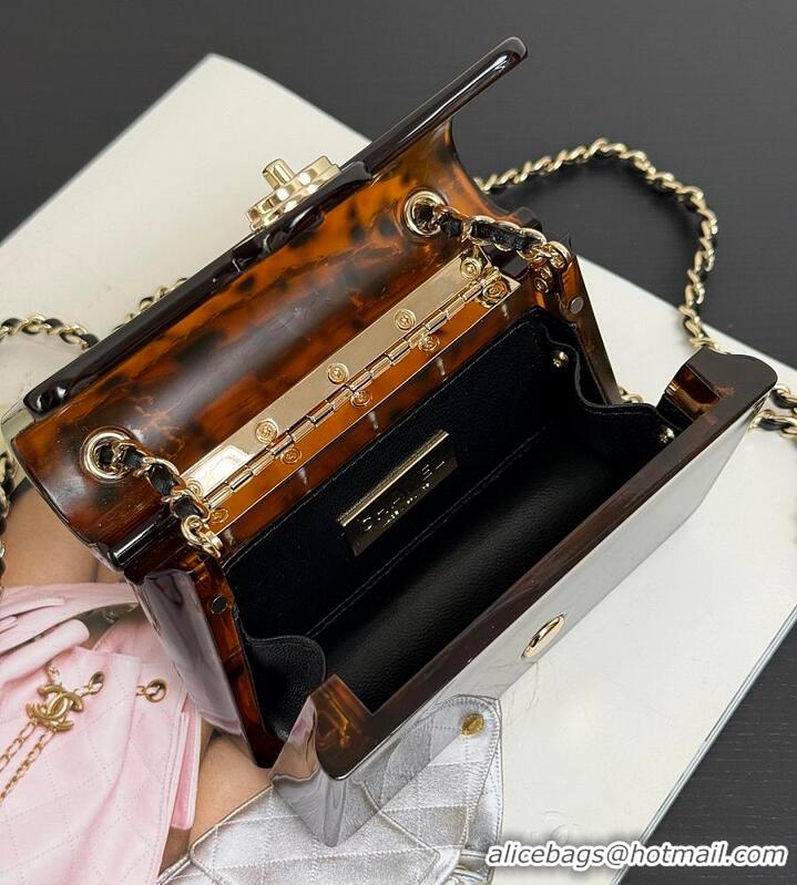 Grade Design Chanel Mini Evening Bag Plexi AS5679 Brown/Black/Gold 2026