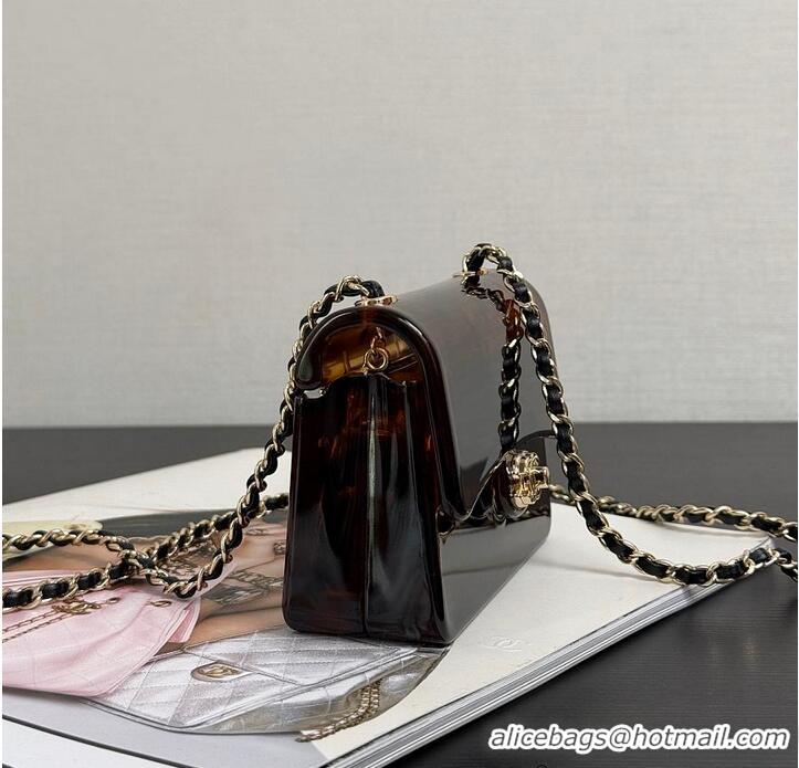 Grade Design Chanel Mini Evening Bag Plexi AS5679 Brown/Black/Gold 2026