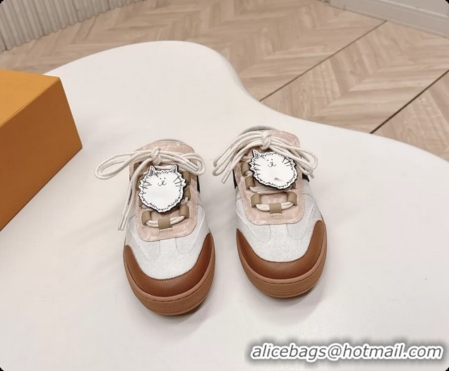 Top Grade Louis Vuitton x Grace Lous Open Back Sneakers White Black Brown Canvas 6061402