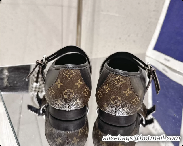 Luxurious Louis Vuitton LV Ballet Ballerina Flats Black Calfskin Leather 6061403