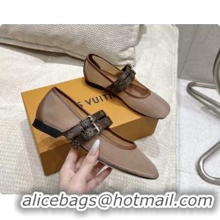 Most Popular Louis Vuitton LV Ballet Ballerina Flats Beige Mesh and Monogram Canvas 6061404