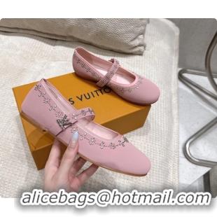 Purchase Louis Vuitton LV Romy Ballet Ballerina Flats with Studs Pink Lambskin 6061405