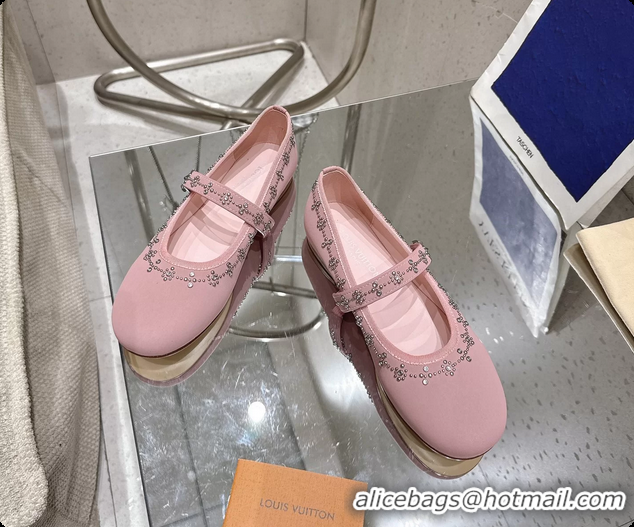 Purchase Louis Vuitton LV Romy Ballet Ballerina Flats with Studs Pink Lambskin 6061405