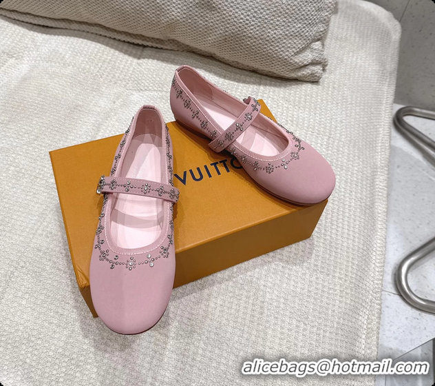 Purchase Louis Vuitton LV Romy Ballet Ballerina Flats with Studs Pink Lambskin 6061405