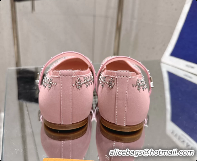Purchase Louis Vuitton LV Romy Ballet Ballerina Flats with Studs Pink Lambskin 6061405