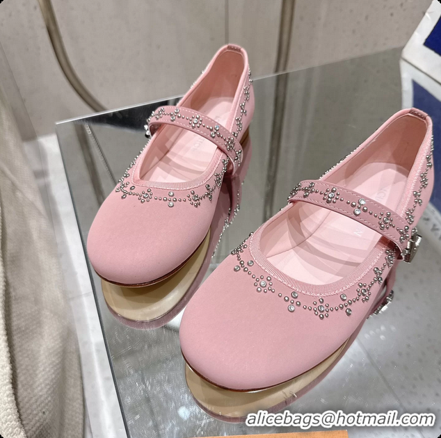 Purchase Louis Vuitton LV Romy Ballet Ballerina Flats with Studs Pink Lambskin 6061405