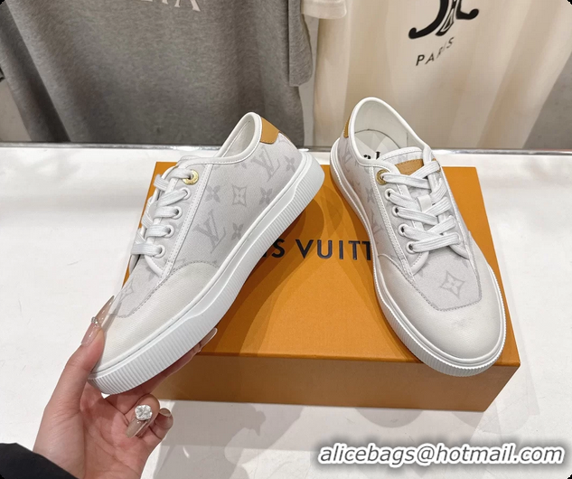 Purchase Louis Vuitton LV Lagoon White Monogram Canvas Sneakers 6061408