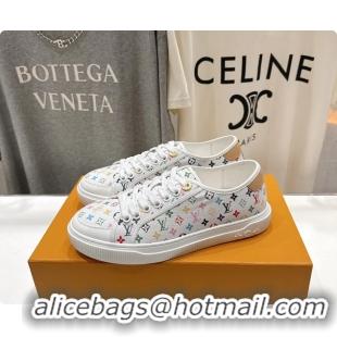 Grade Quality Louis Vuitton LV Lagoon White Multicolor Monogram Canvas Sneakers 6061408