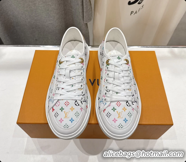 Grade Quality Louis Vuitton LV Lagoon White Multicolor Monogram Canvas Sneakers 6061408