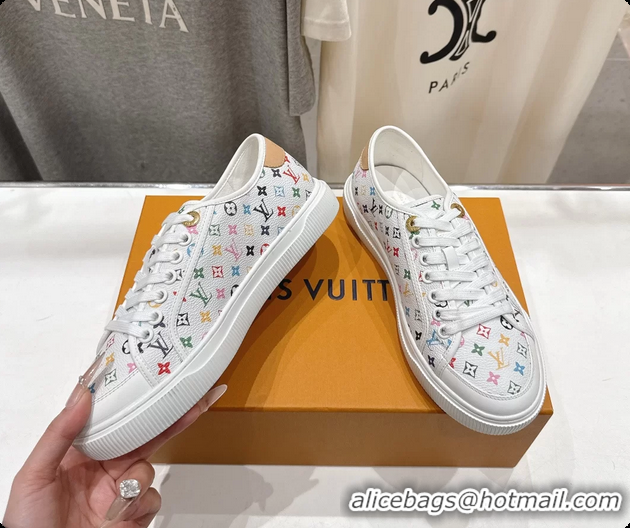 Grade Quality Louis Vuitton LV Lagoon White Multicolor Monogram Canvas Sneakers 6061408