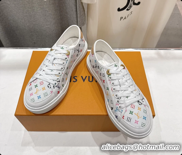 Grade Quality Louis Vuitton LV Lagoon White Multicolor Monogram Canvas Sneakers 6061408